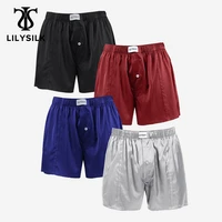 lilysilk 4 pack silk boxer for men casual gentlemen underwear luxury fitted draping free shipping
