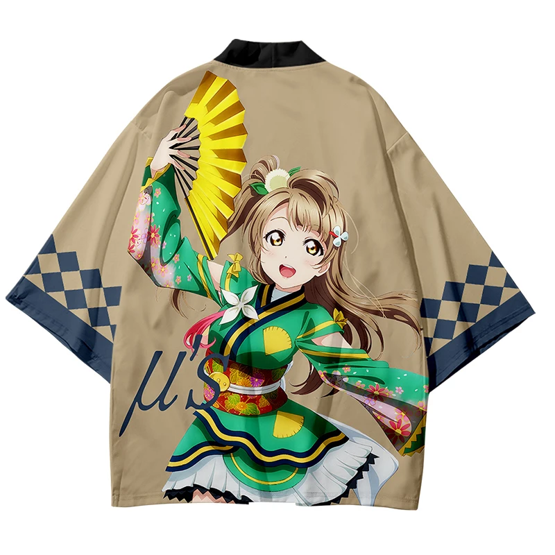 

2021 Lovelive Anime 3D Print Japanese Kimono Haori Yukata Women/Men Fashion Summer Casual Short Sleeve Streetwear Tops