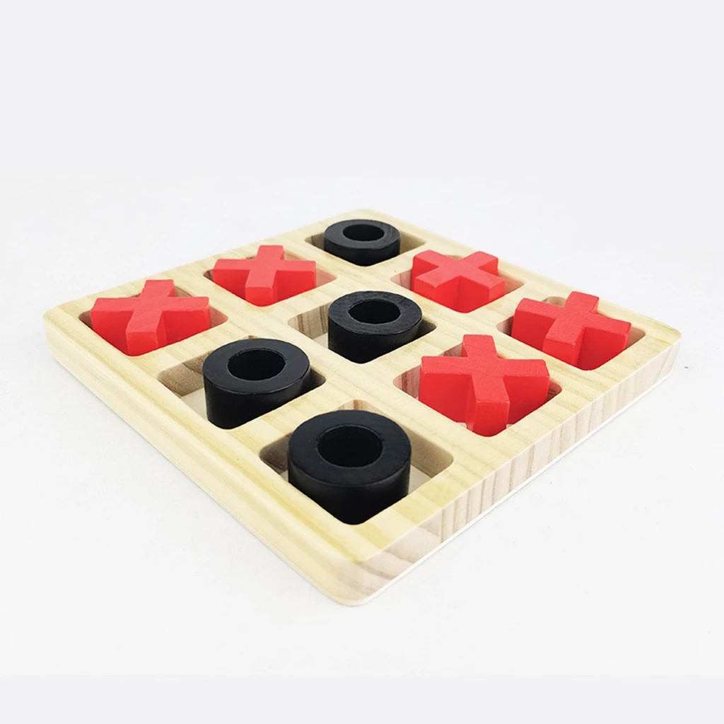 

Noughts and Crosses XO Chess Board Educational Puzzle Board Game Family