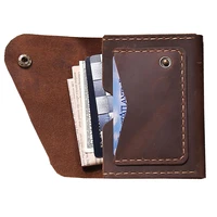 unisex original handmade credit id card holder men genuine leather card wallet case male slim card package