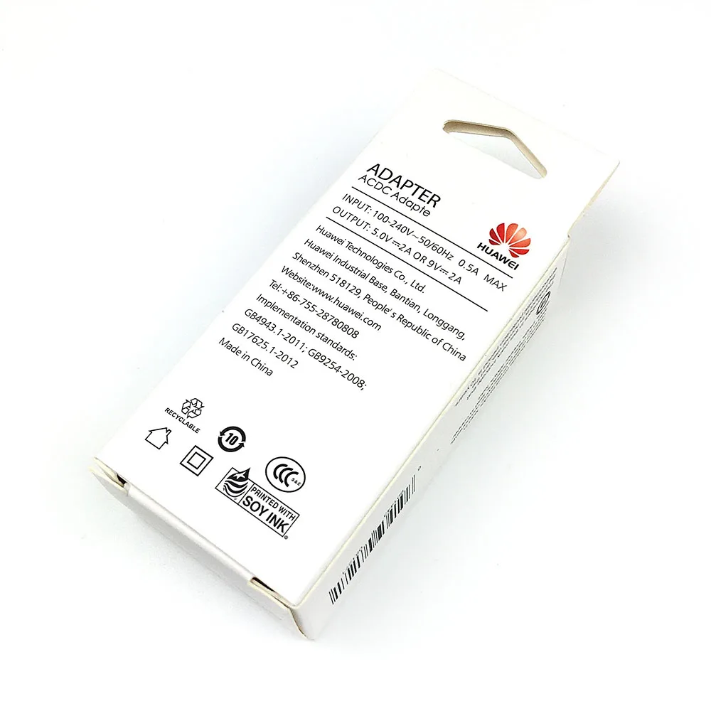 Оригинальное быстрое зарядное устройство Huawei QC 2 0/5V2A EU настенный адаптер питания