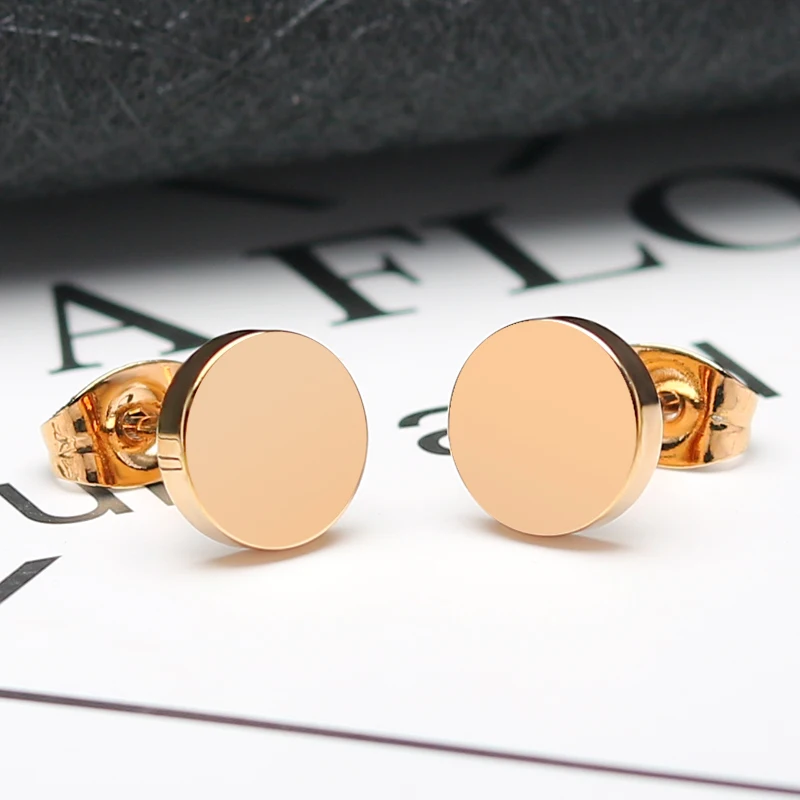 Круглые серьги-гвоздики в виде гантели Корейском стиле 2021 1 пара серьги панк 4-12 мм