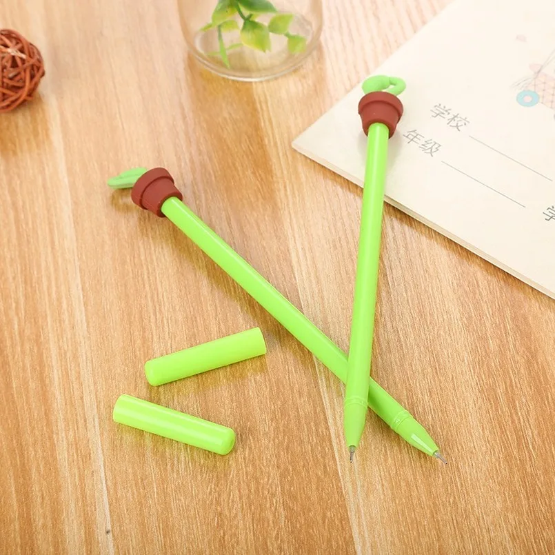 20 PCs Creative Stationery Simulation Vegetable Gel Pen Cute School Supplies Cartoon Ball Pen Sprout Office Signature Pen