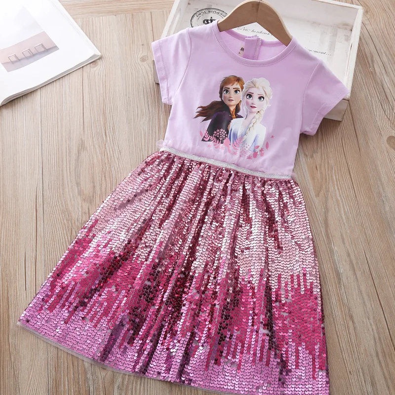 Костюм принцессы Эльзы с блестками для девочек | Детская одежда и обувь