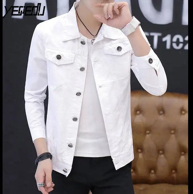 2019 весна ветровка повседневные узкие джинсы куртка мужская джинсовая короткая