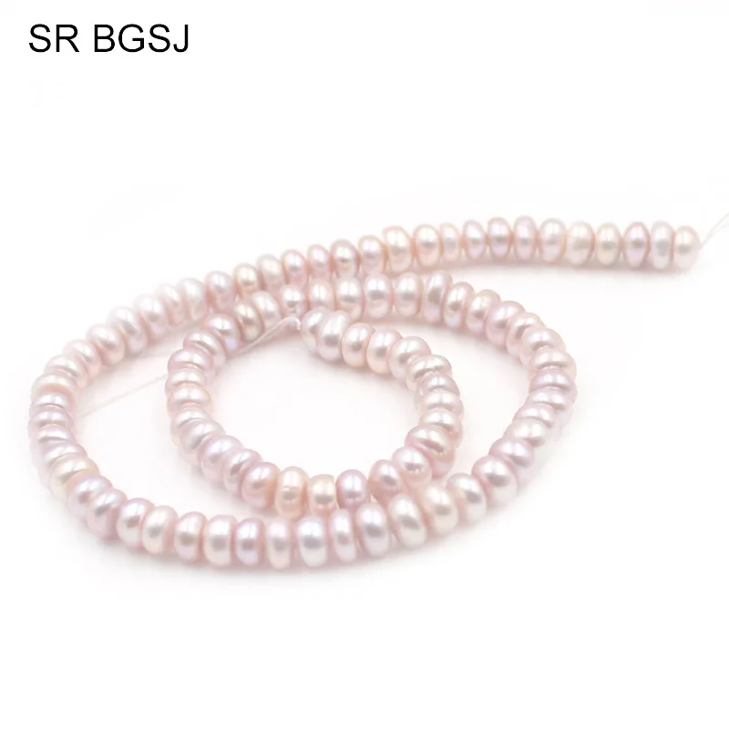 Бесплатная доставка 6-7 мм больше цветов Rondelle пресноводный жемчуг ювелирное