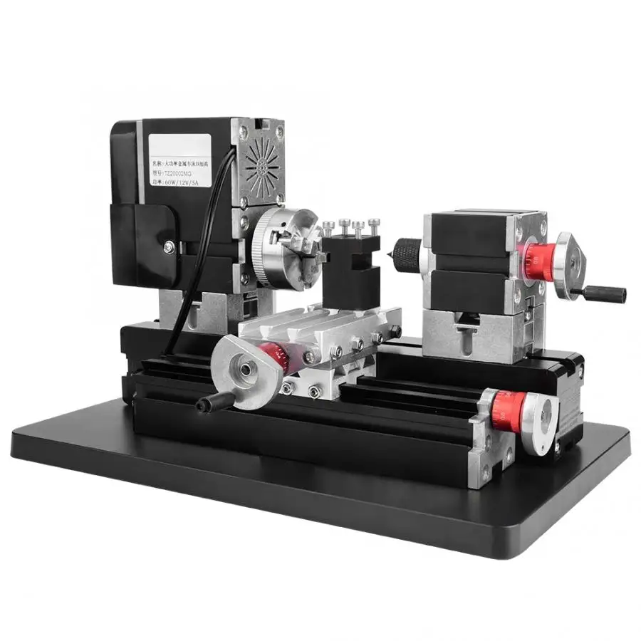 5A 60W 100-240V CNC мини металлический токарный станок для DIY деревообрабатывающий станок токарный станок с ЧПУ с переменной Скорость фрезерные станки высокого качества цифровой 12000 об./мин