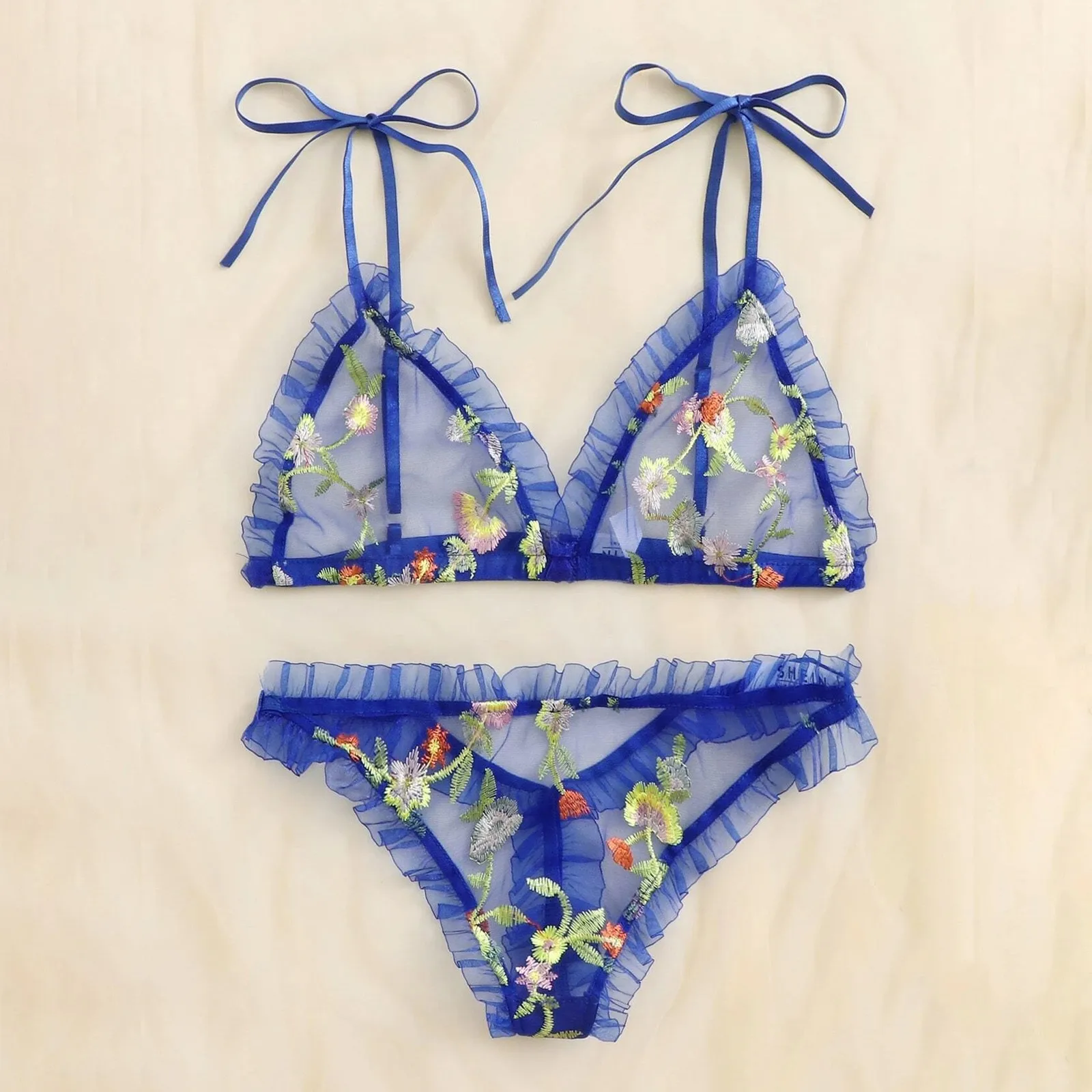 Сексуальное женское нижнее белье Модное Новое цветочное кружевное с вышивкой стринги Тонги дышащее