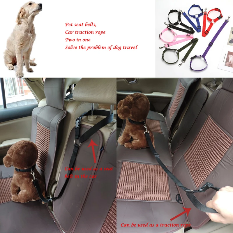 

Pet Car Safety Rope Ring Dog Car Seat Belt Rear Seat Traction Belt Traction Rope, Metal Accessories Traction Rope