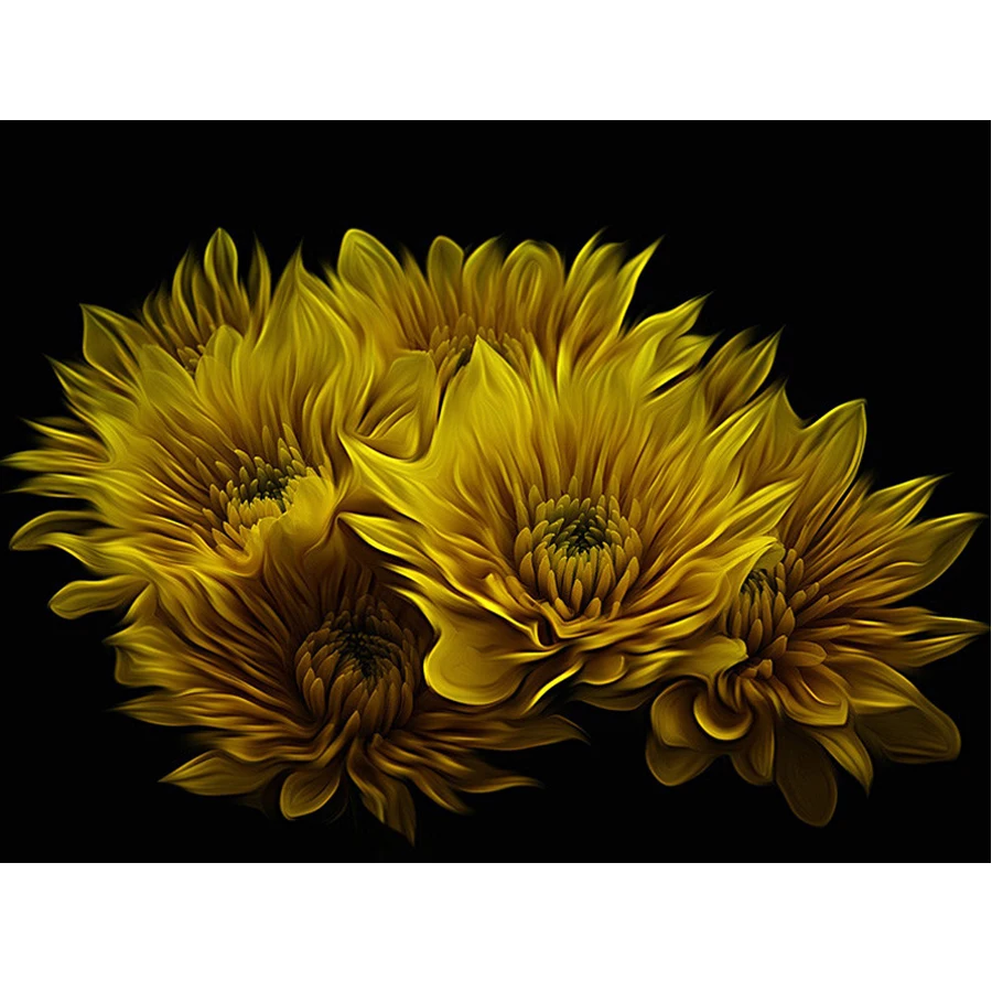 5D алмазная живопись сделай сам желтый цветок полная квадратная/круглая вышивка