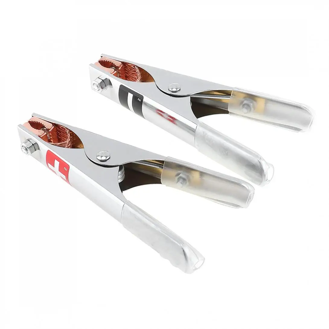 

2 шт./лот 300A 170x75 мм Аллигатор зажим никелированный медный рот дуги заземления кабель медная ручка батарея Крокодил Зажимы