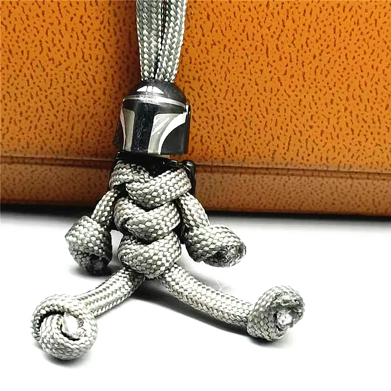 Брелок для ключей милый конструктор байкер шлем подвеска плетеная веревка