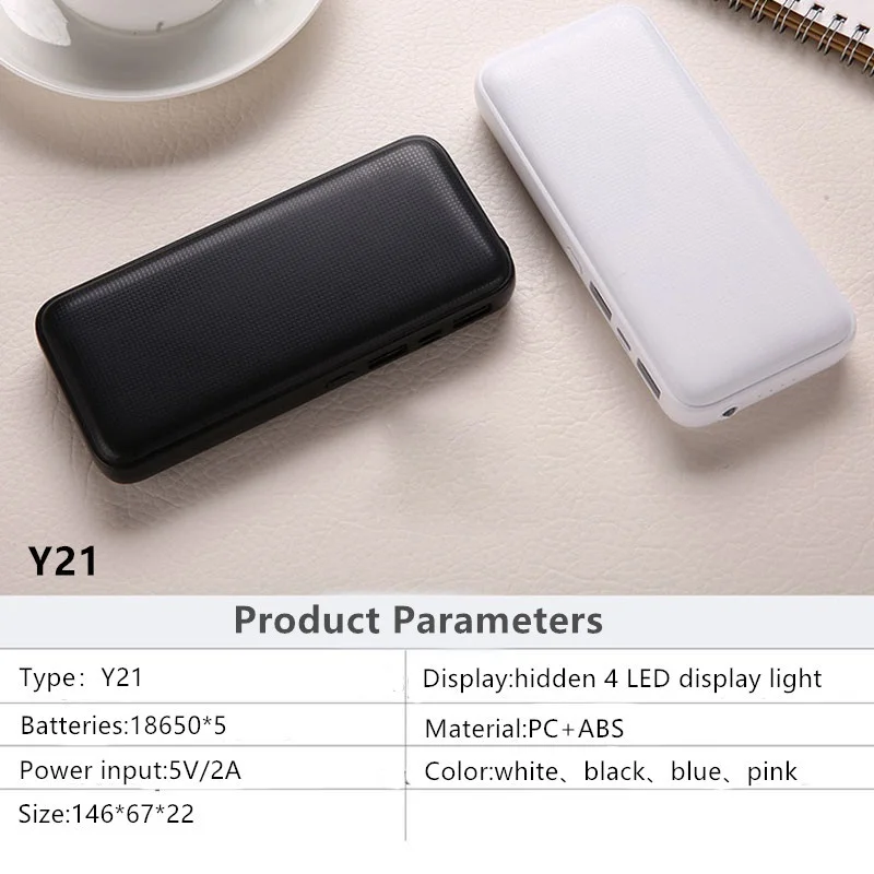 Портативное зарядное устройство s power bank 10000 мАч двойной USB светодиодный светильник банк питания для сотового телефона Xiaomi Usb зарядное устройство