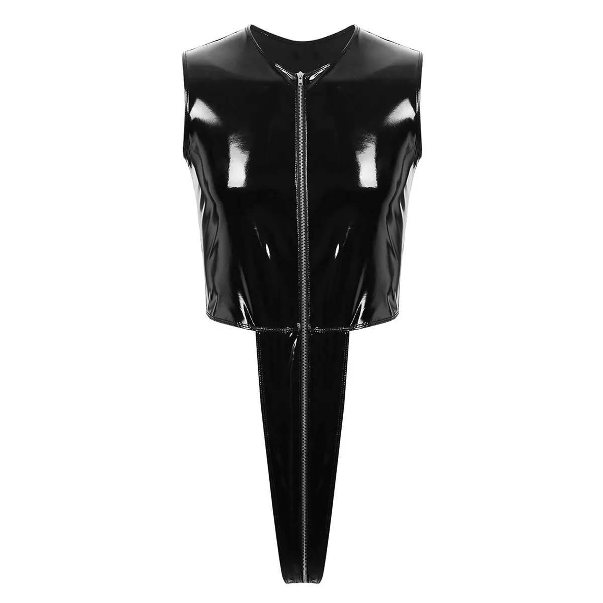 

Комбинезон мужской из искусственной кожи, с высоким вырезом, двусторонний, на молнии