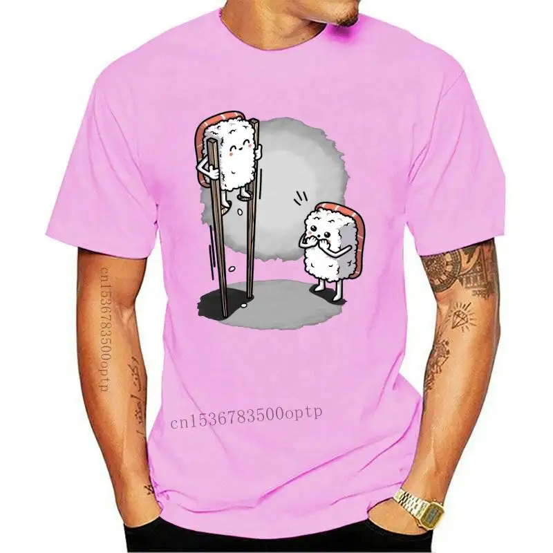 

Kawaii Sushi Japanese Style Men/women Tshirt Print Harajuku Cartoon Printed T-shirt Streetwear 100% Cotton Oversized T Shirt
