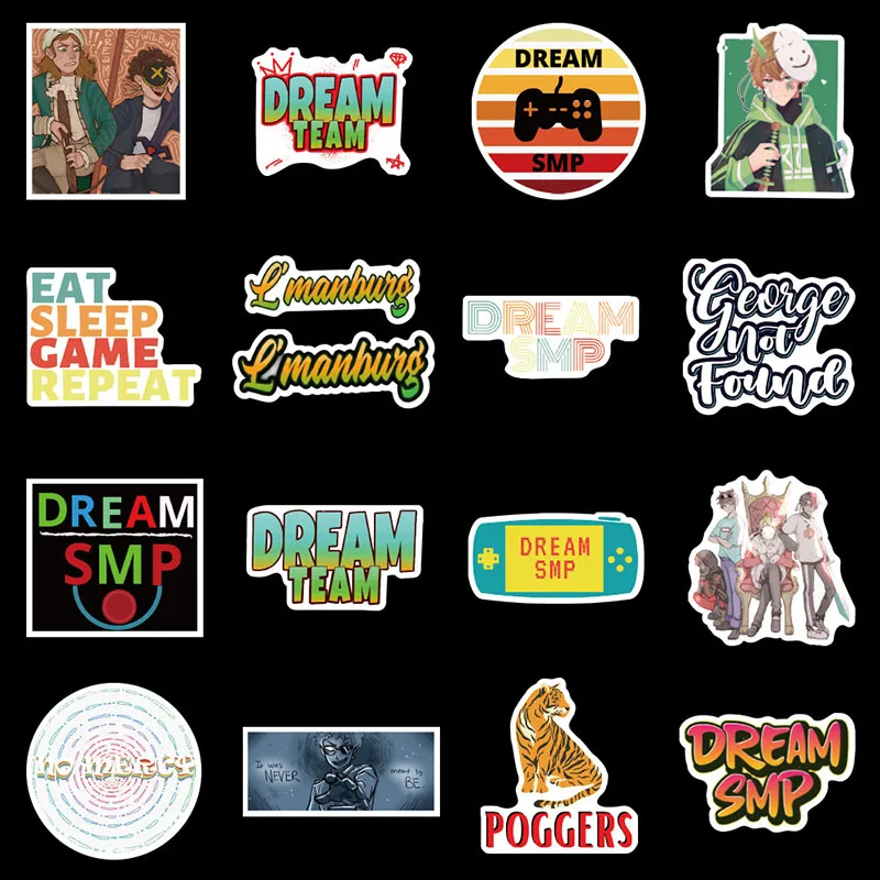 50Pcs Dream Smp Stickers Aesthetic Cartoon Anime Graffiti Suitcase Waterproof DIY | Игрушки и хобби