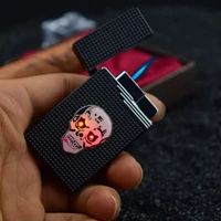 metral gas lighter colorful personality windproof lighter with flashing light creative buta gas inflatable torch lighter