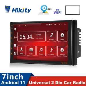 Мультимедийный видеоплеер Hikity, Android, 2 Din, GPS, Раздельный экран 7 дюймов, Wi-Fi, Авторадио для Volkswagen, Nissan, Hyundai, Kia, Toyota