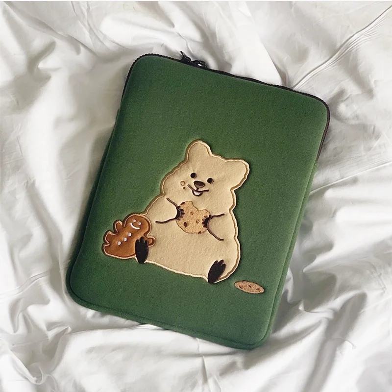 

13 inch Mac Tablet Case Cute Bear Girl 9.7 11inch iPad Air Sleeve Liner Bag Laptop Storage Pouch for iPad Air 4 10.5 10.8 inch