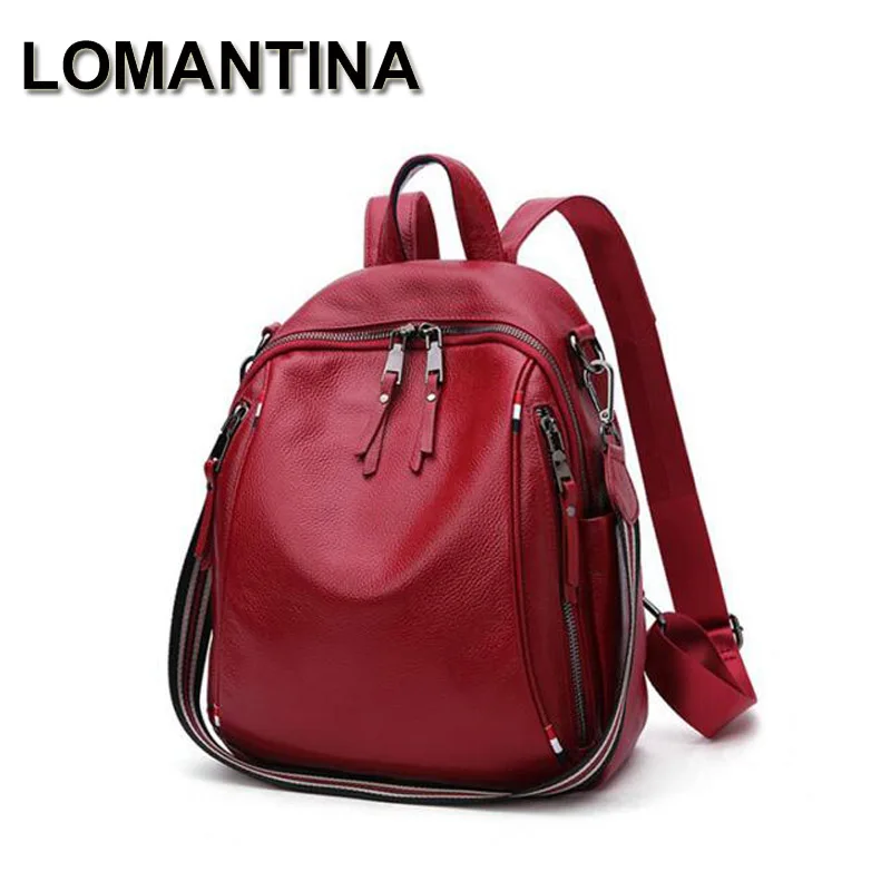 LOMANTINA женские кожаные рюкзаки модные 3 в 1 женские сумки на плечо Sac Dos дорожные женские школьные сумки Mochilas для девочек