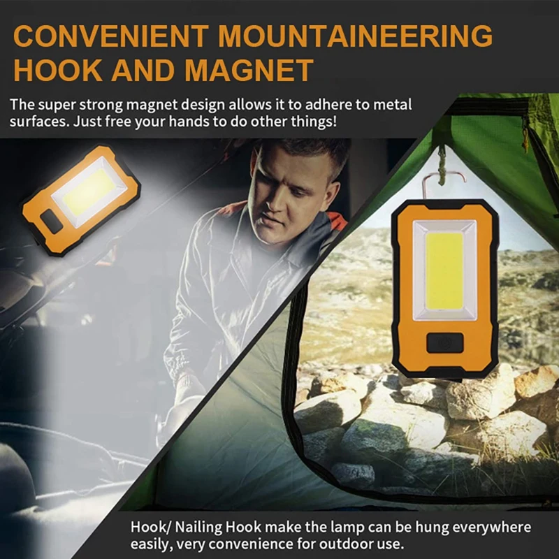 Портативный светодиодный рабочий светильник с USB-зарядкой рабочие лампы COB