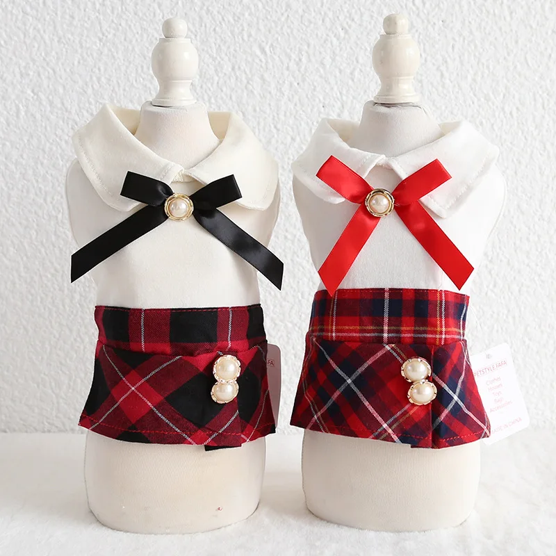 Лидер продаж 2021 Однотонная юбка из 100% хлопка для домашних животных товары