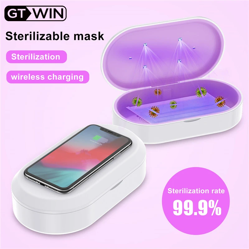 GTWIN Беспроводное зарядное устройство УФ стерилизатор для Мобильный телефон