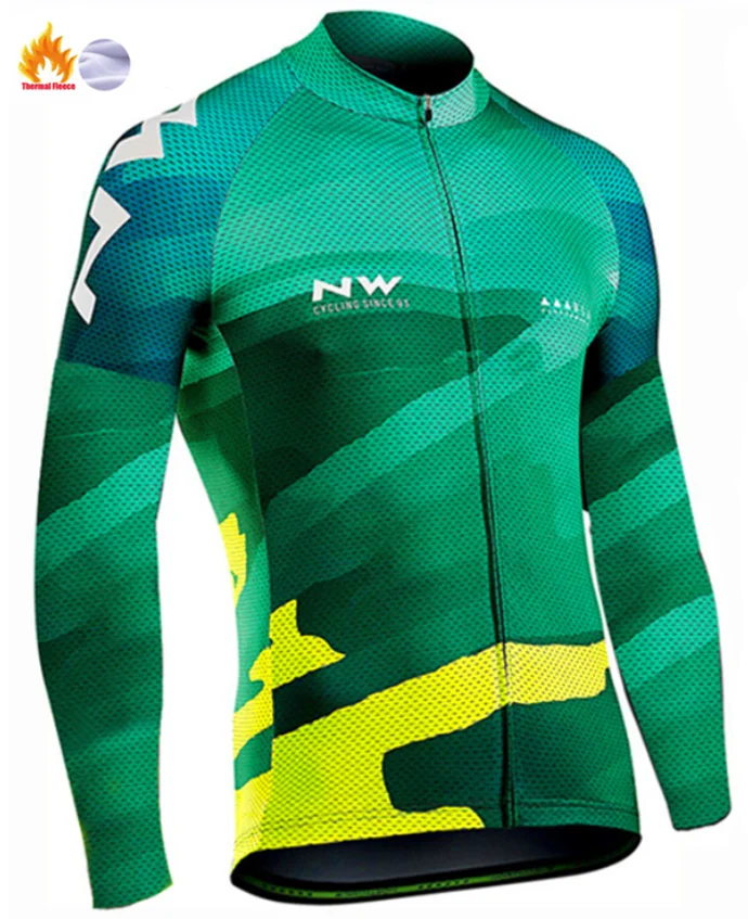 Northwave Pro Team Зимняя велосипедная Одежда дышащая Ropa Ciclismo с длинным рукавом MTB велосипедная одежда спортивная одежда для улицы - Цвет: Winter jersey