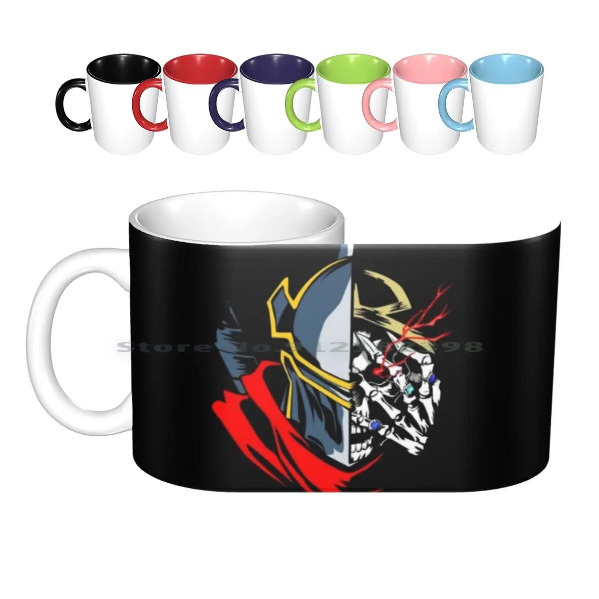 

Momonga Overlord Ceramic Mugs Coffee Cups Milk Tea Mug Overlord Light Novel Yggdrasil Momonga Nazarick Ainz Ooal Gown Albedo