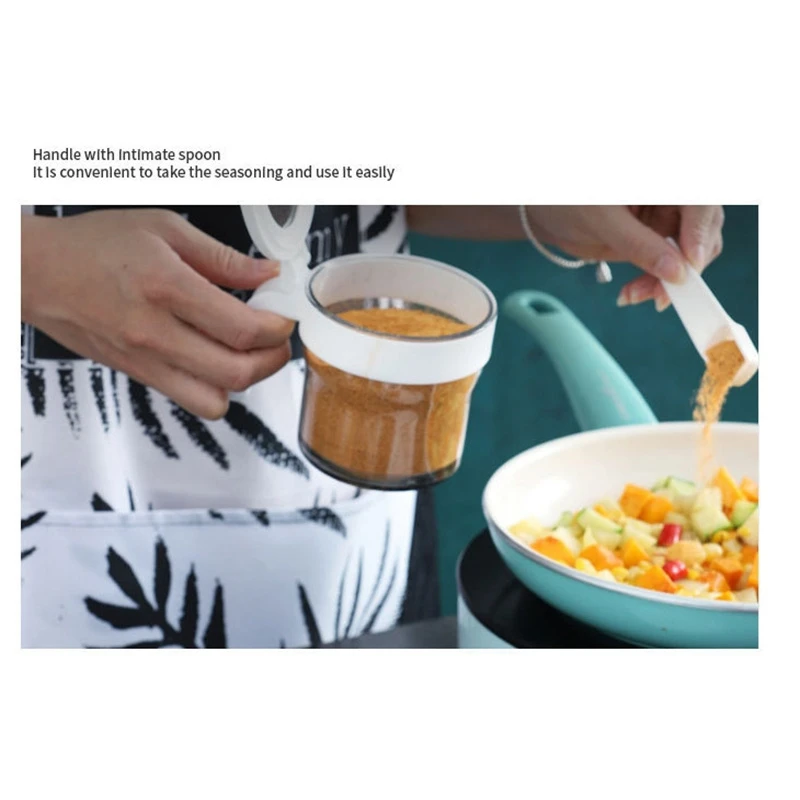 

ABZS Plastic Seasoning Box Seasoning Container Seasoning Transparent PP Kitchen Seasoning Bottle Storage Box