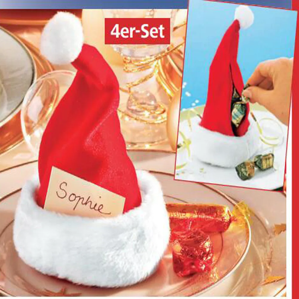 Набор из четырех игрушек детский сладкий подарок в сумочке рождественский сумка