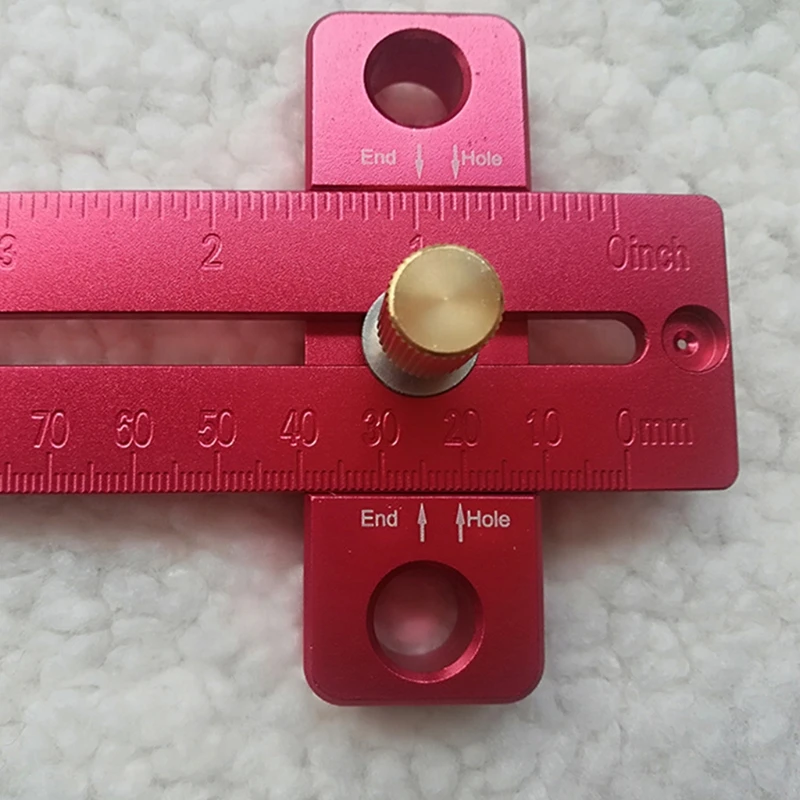 

200/300mm Scale Measure Scribing Ruler Woodworking T-type Hole Ruler Aluminum Marking Tool Measuring W3JD