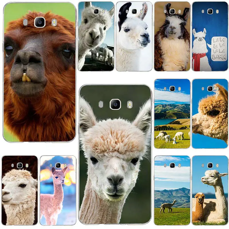Llama Lama Alpaca Face Cute для Samsung Galaxy J3 J4 J5 J6 J7 J8 A3 A5 A7 2016 2017 2018 мягкие силиконовые чехлы на
