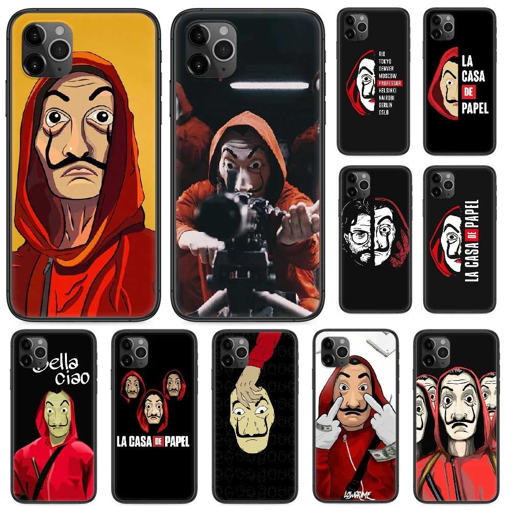 Чехол для телефона House Paper La iphone 4 4s 5 5S SE 5C 6 6S 7 8 plus X XS XR 11 PRO MAX 2020 черный чехол