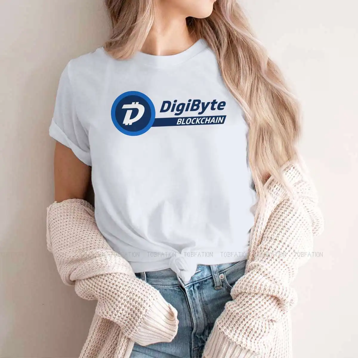 Футболка Digibyte для женщин милая женская футболка с принтом в виде криптовалюты 5XL