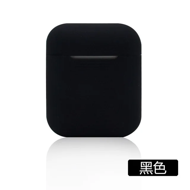 Черный ТПУ Силиконовые Bluetooth беспроводные наушники чехол для AirPods защитная сумка-чехол Аксессуары для кожи для Apple Airpods зарядная коробка - Цвет: Черный