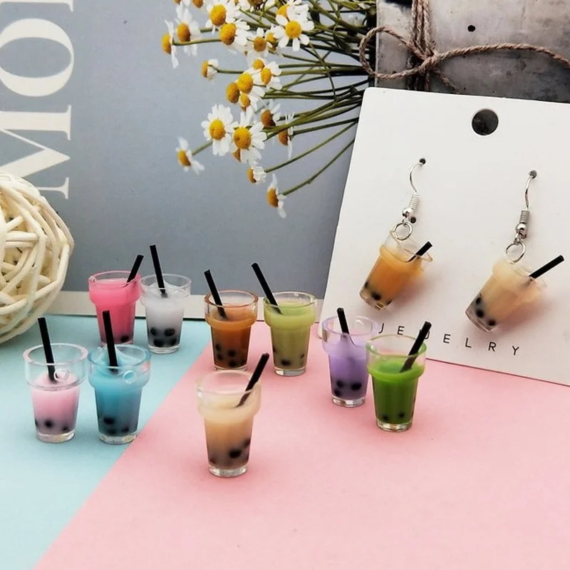 кулон подвеска на шею Подвеска из смолы в виде жемчужины молока чая сока бутылки