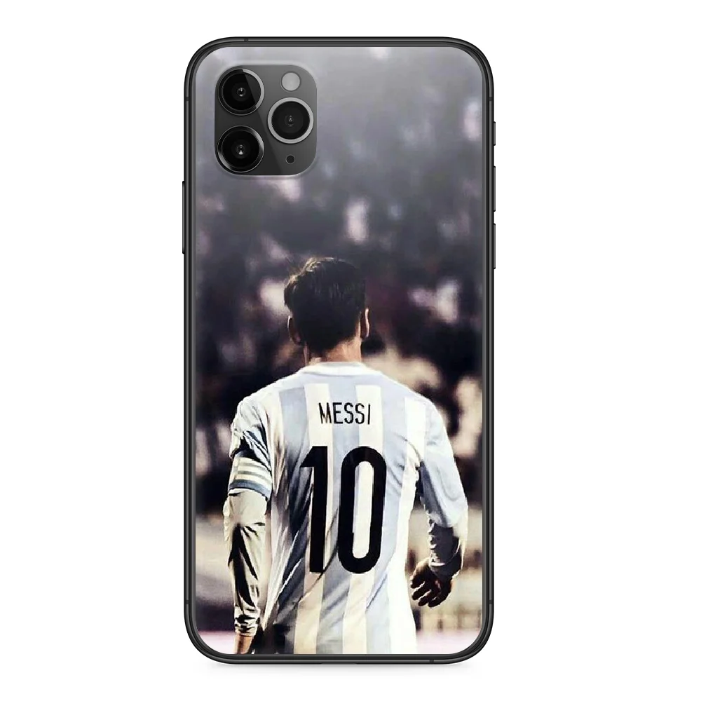 

Lionel Messi Football soccer Phone case For iphone 4 4s 5 5S SE 5C 6 6S 7 8 plus X XS XR 11 PRO MAX 2020 black shell 3D prime