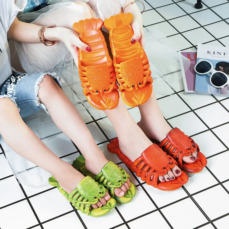 Шлепанцы мужские с рисунком лобстера светильник бавные сандалии для пляжа