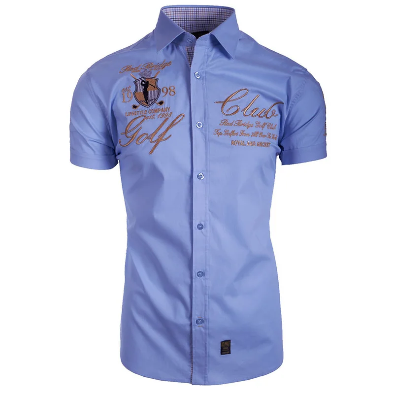 

ZOGAA Summer Men's Shirts Letter Printed Men Shirt Casual Short Sleeve Slim Fit Shirt Tops Male High Quality Lapel Dress Shirts