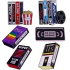 Классический из фильма ужасов ленты кассета Магнитный кассеты эмалевая брошь на булавке значок значки броши украшения из металлического сплава