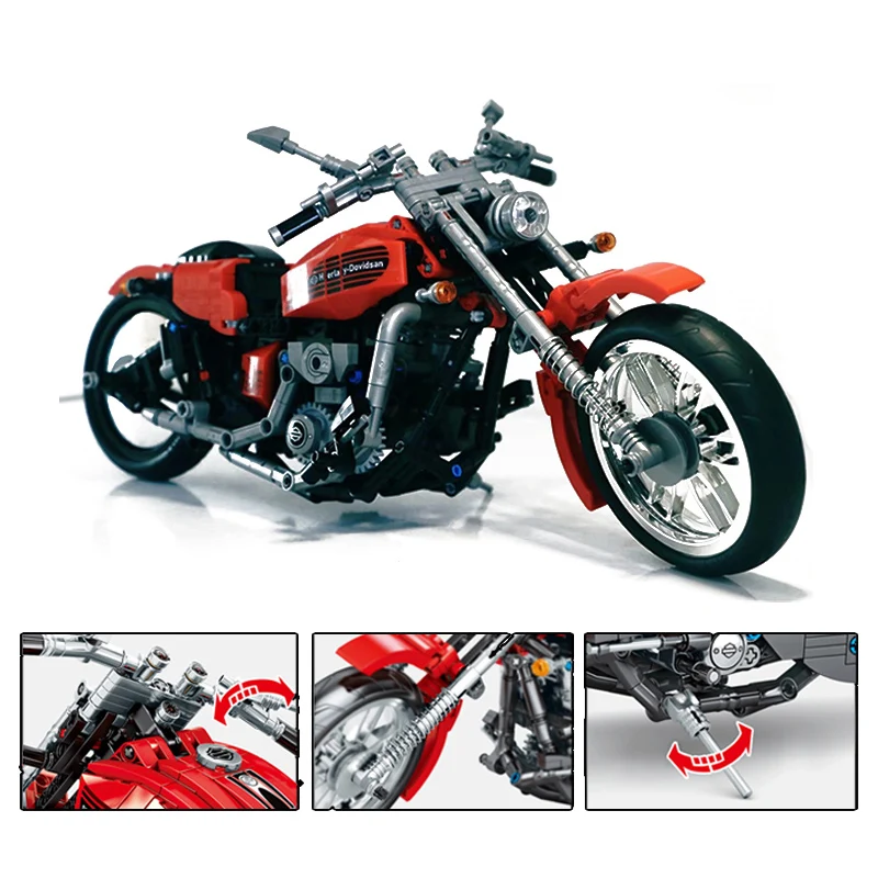 Строительные блоки для мотоциклов SEMBO Technic строительные Harleyed профессиональные