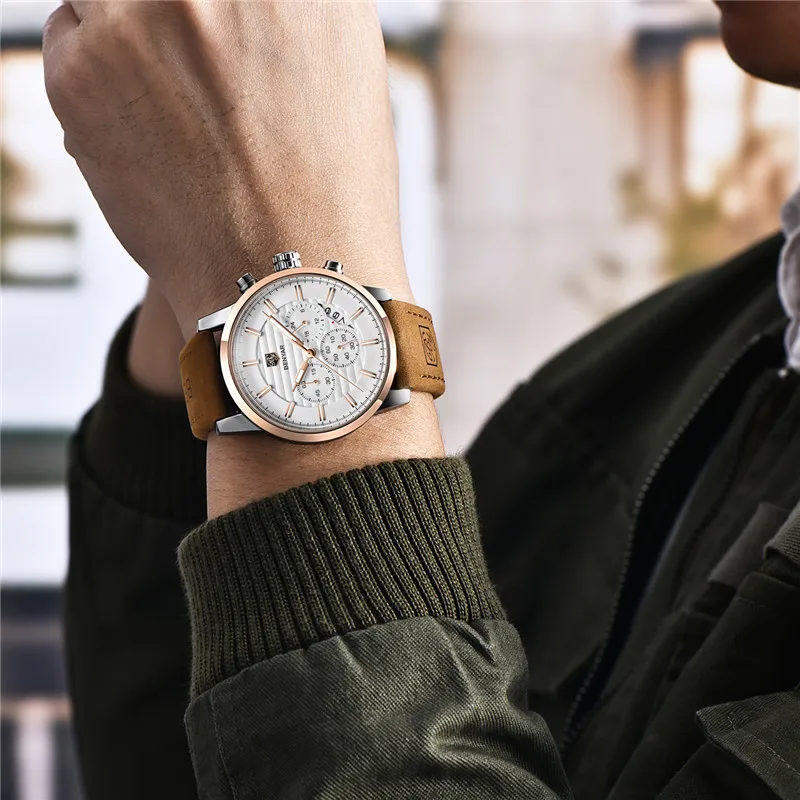 

Mens Watches Top Luxury Brand BENYAR Watch Men Set Quartz Chronograph Male Military Sport Waterproof Wristwatch Reloj Hombre New