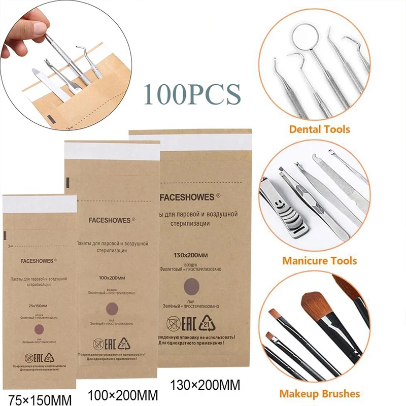 

Стерилизатор для маникюрного оборудования, сумка для дезинфекции, 100 шт.