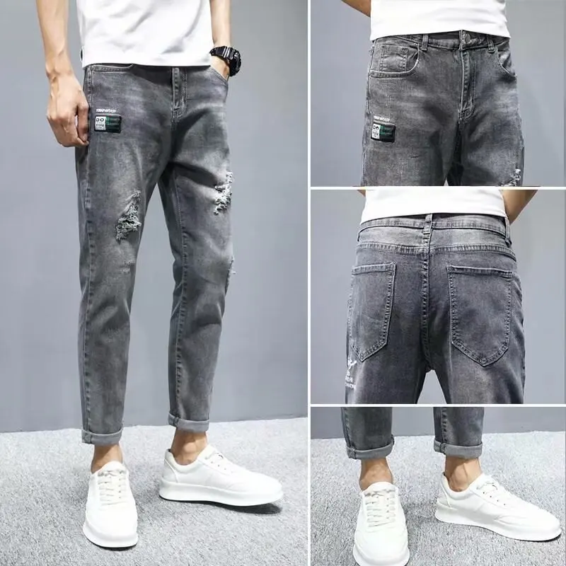 

Spring And Summer Slim Stonewashed Stretch JEANS Pepe Pants For Denim MEN Free Shipping Fashion Pantalon Homme Jean Bieber 27-36