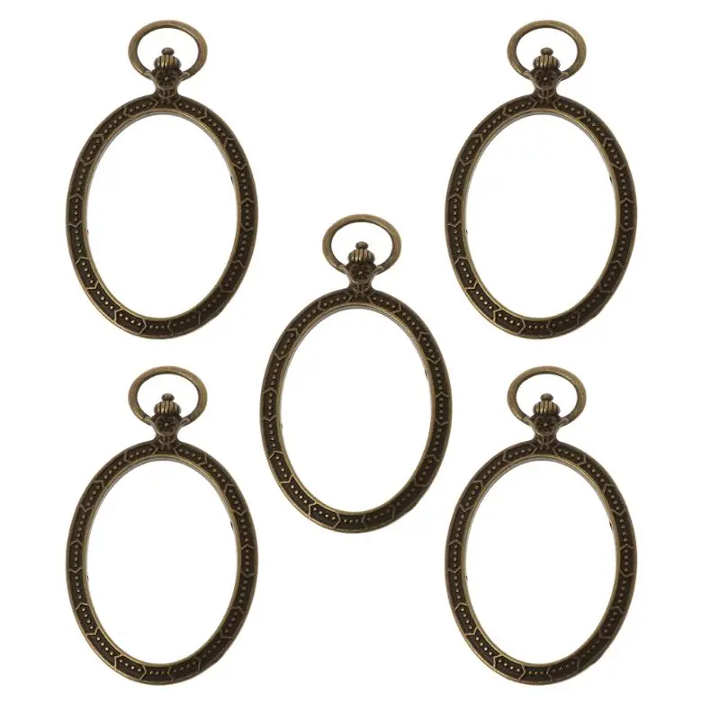 5 шт. овальные карманные часы металлические оправы подвеска открытая задняя