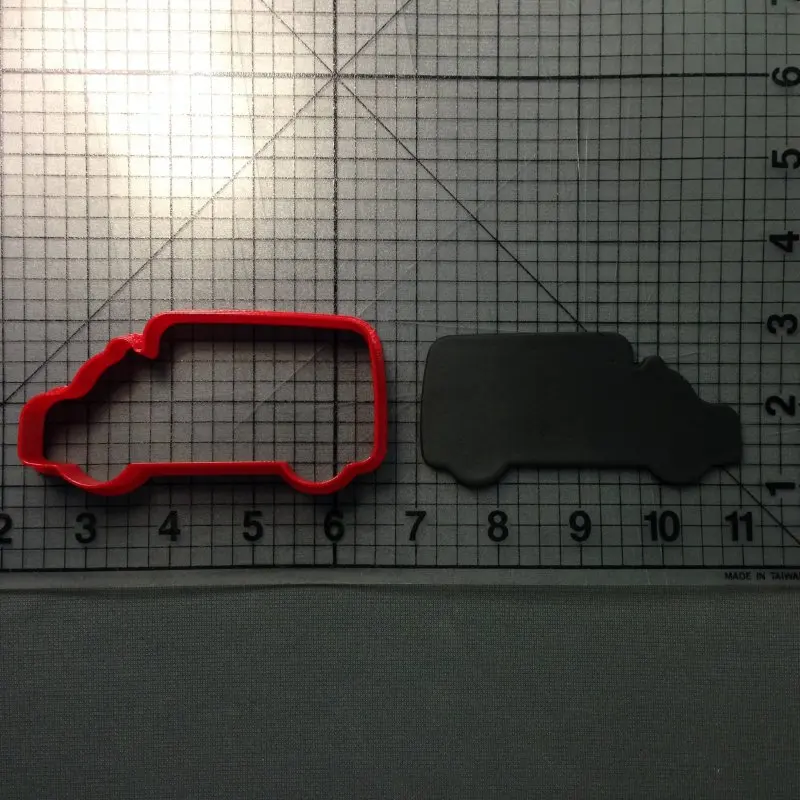 Скорой помощи почты грузовик силуэт Fondant (сахарная) формочки для мальчика на день