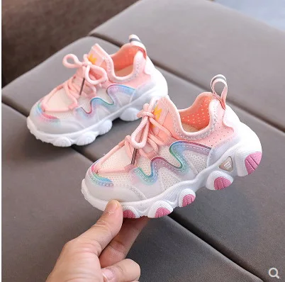 

New Children White Shoes Fashion Kids Soft Bottom Sport Shoes Kids Running Sneakers For Baby Hot Casual Shoes
