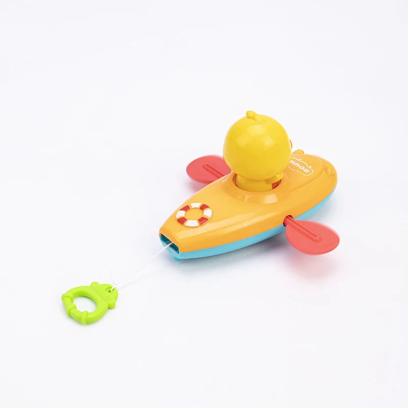 Summer New Baby Bath Toy Rowing Boat Duck Swim Bath Floating Water Wound-up Chain Baby Children Classic Toys Gifts Random Color