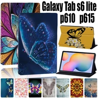 for samsung galaxy tab s6 lite 10 4 inch p610 p615 pu leather stand tablet fashion cover case free stylus